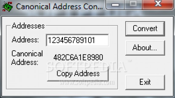 Canonical Address Converter screenshot
