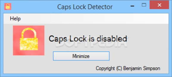Caps Lock Detector screenshot