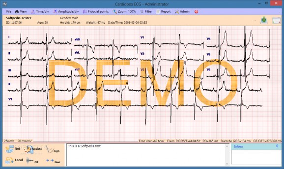 Cardiobox ECG screenshot