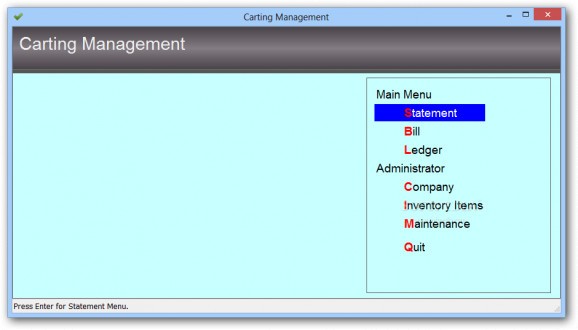 Carting Management screenshot