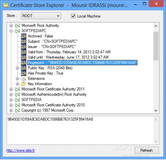 Certificate Store Explorer screenshot