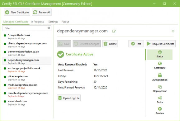 Certify The Web screenshot