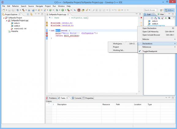 Cevelop C++ IDE screenshot