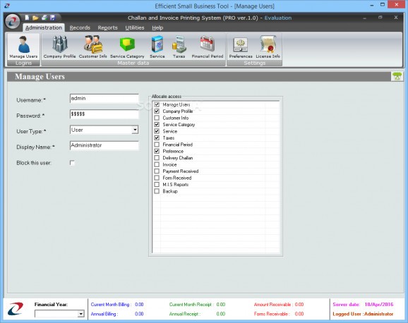 Challan and Invoice Printing System PRO screenshot
