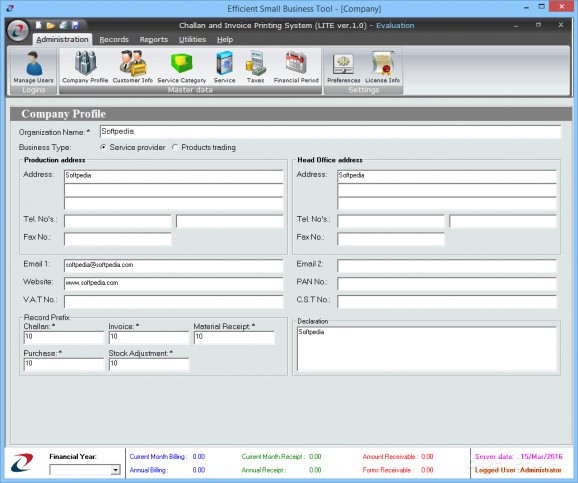 Challan and Invoice Printing System LITE screenshot