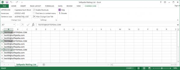 Change Case Excel Add-In screenshot