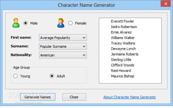 Character Name Generator screenshot