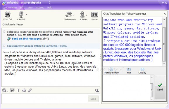 Chat Translator for Yahoo Messenger screenshot