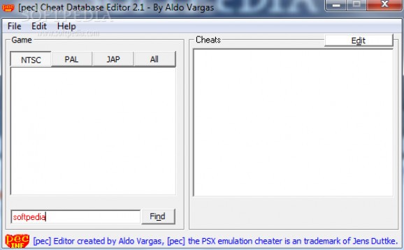 Cheat Database Editor screenshot