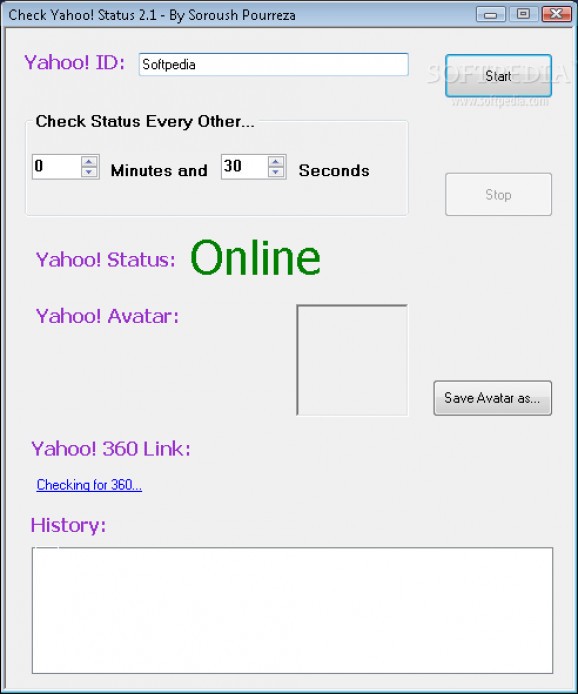 Check Yahoo! Status screenshot