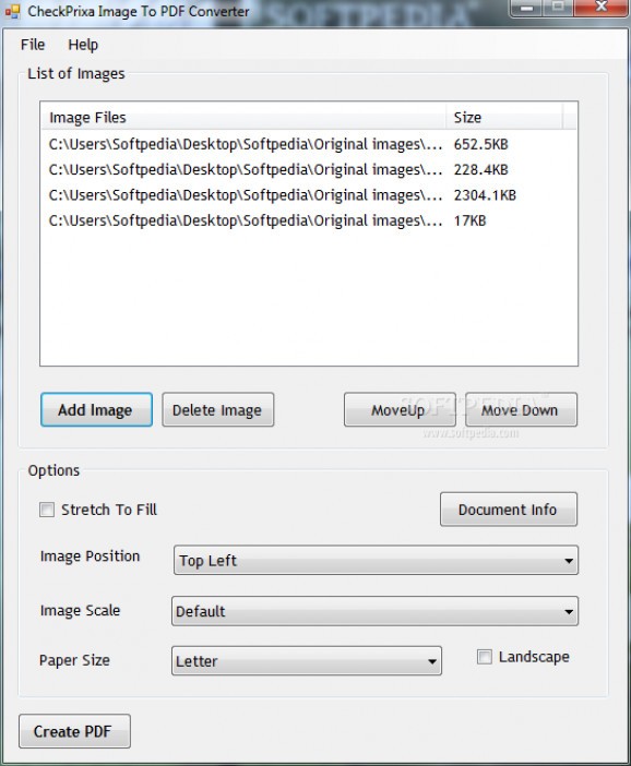 CheckPrixa Image To PDF Converter screenshot