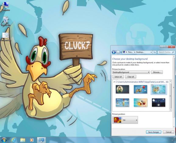 Chickens Can't Fly Theme screenshot