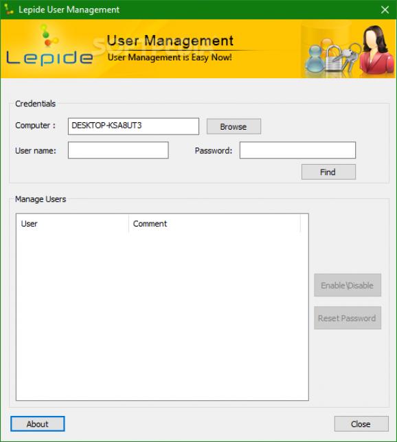 Lepide User Management (formerly Chily User Management) screenshot