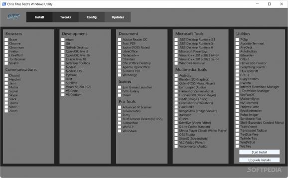 Chris Titus Tech's Windows Utility screenshot