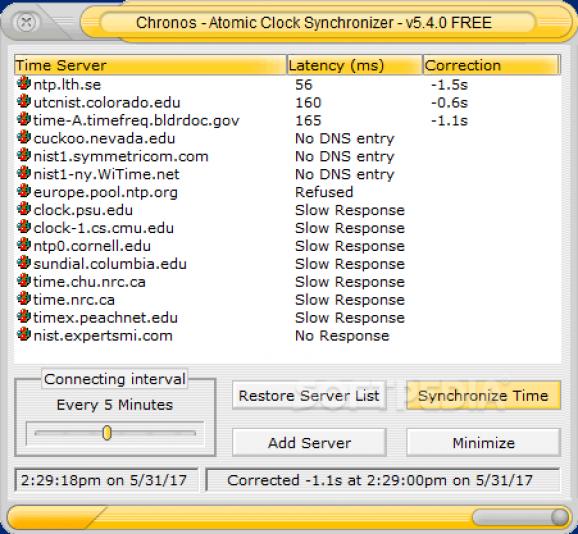 Chronos - Atomic Clock Synchronizer screenshot