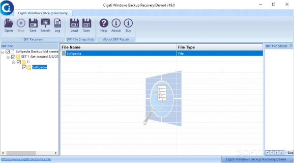 Cigati BKF File Repair Tool screenshot