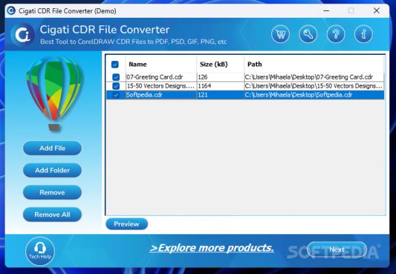 Cigati CDR File Converter screenshot