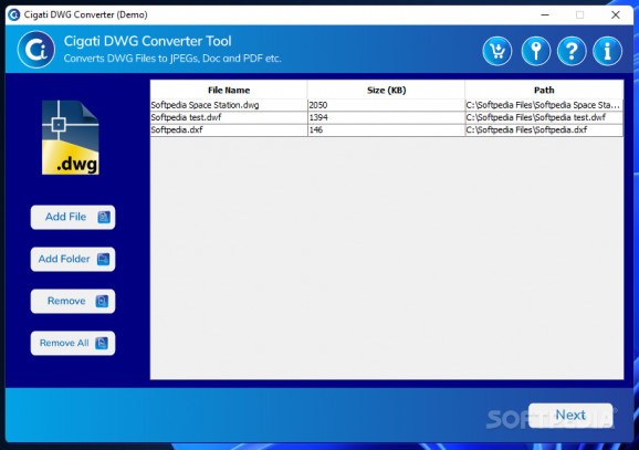 Cigati DWG Converter screenshot