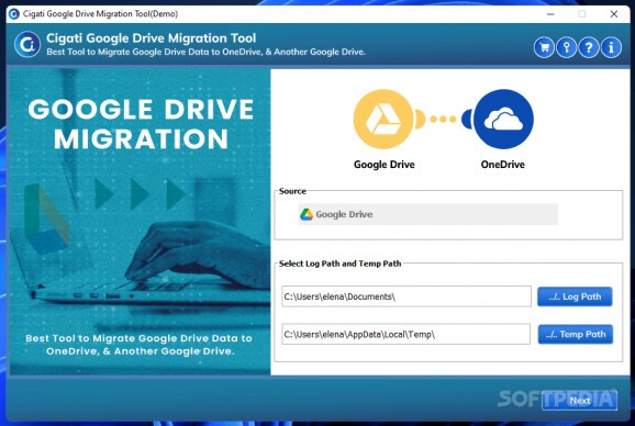 Cigati Google Drive Migration Tool screenshot