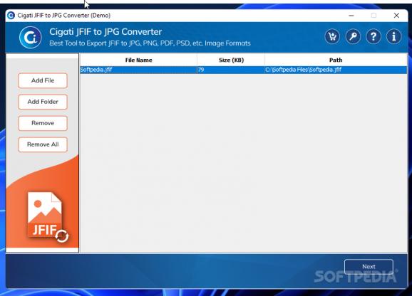 Cigati JFIF to JPG Converter screenshot