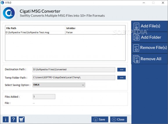 Cigati MSG Converter screenshot