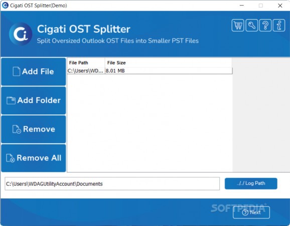 Cigati OST Splitter Tool screenshot