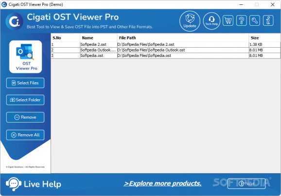 Cigati OST Viewer Pro screenshot