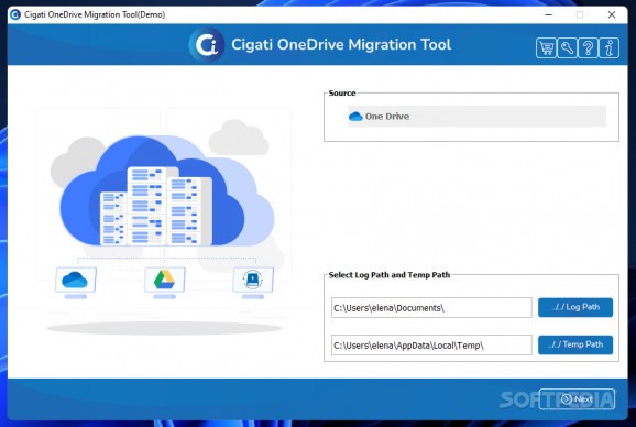 Cigati OneDrive Migration Tool screenshot
