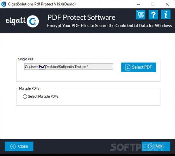 Cigati PDF Protect Tool screenshot