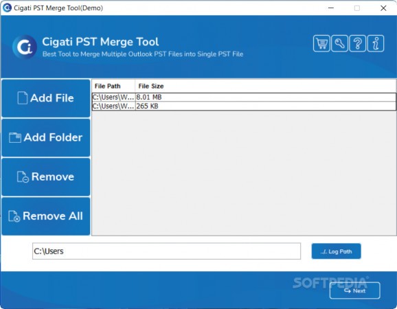Cigati PST Merge Tool screenshot