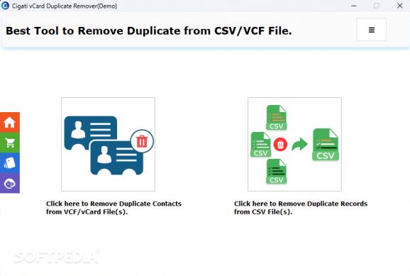 Cigati vCard Duplicate Remover screenshot