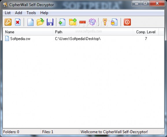 CipherWall Self-Decryptor screenshot