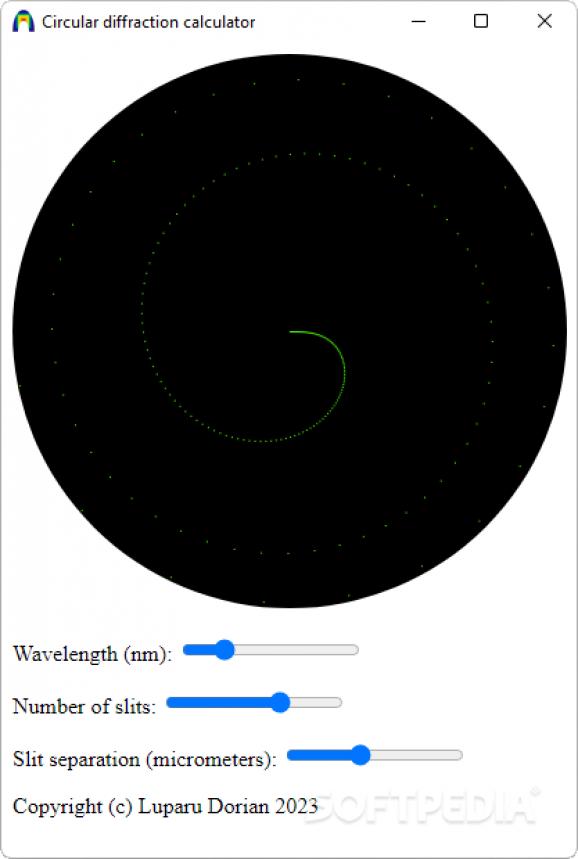 Circular Diffraction Calculator screenshot