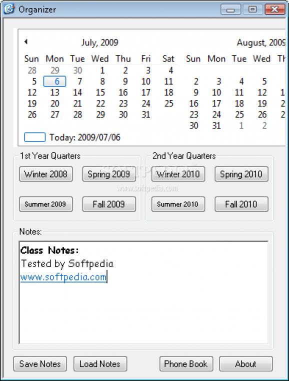 Class Schedule Tracker screenshot
