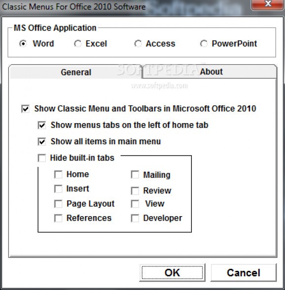 Classic Menus For Office 2010 Software screenshot