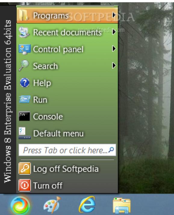 Classic Windows Start Menu screenshot