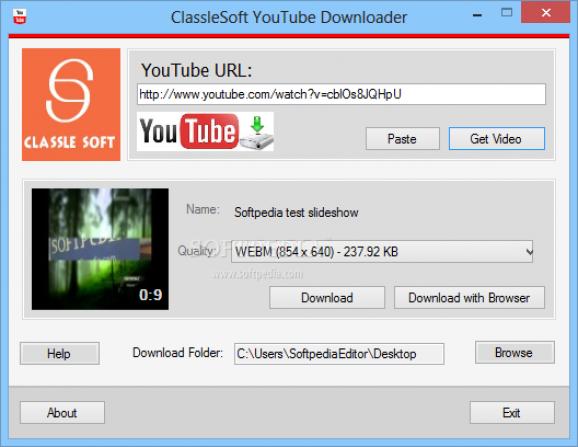 ClassleSoft YouTube Downloader screenshot
