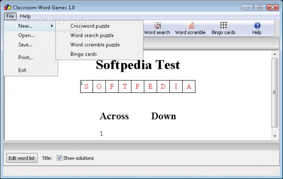 Classroom Word Games screenshot