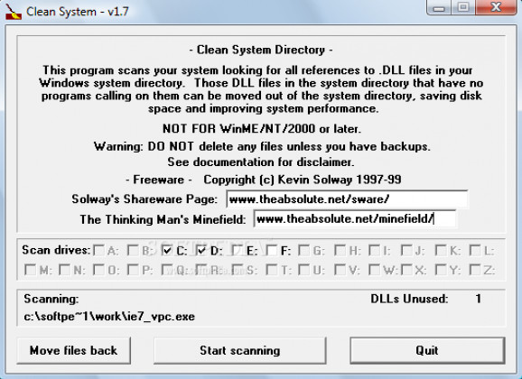 Clean System Directory screenshot