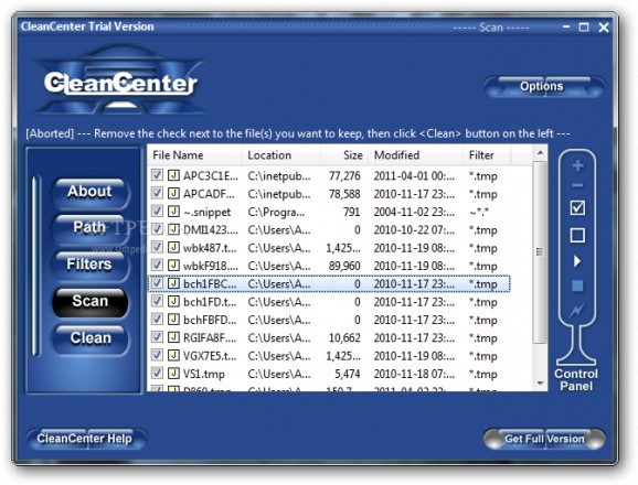 CleanCenter screenshot
