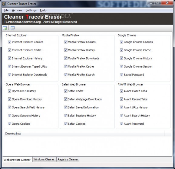 Cleaner Traces Eraser Portable screenshot