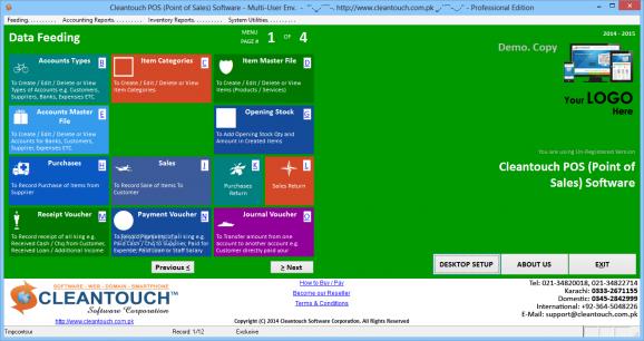 Cleantouch POS (Point of Sales) Software Professional Edition screenshot