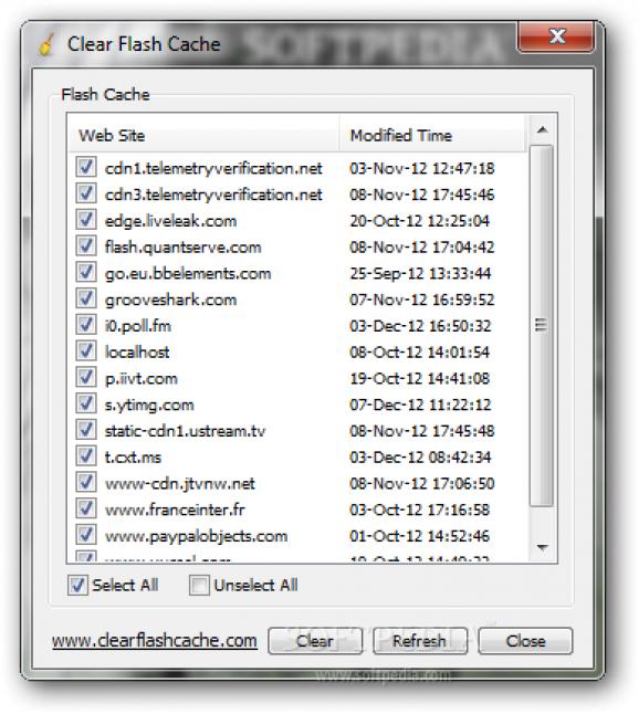 Clear Flash Cache screenshot