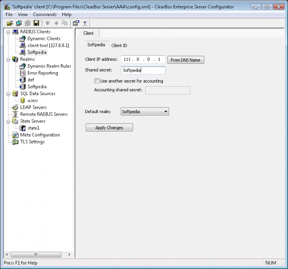 ClearBox Enterprise RADIUS Server screenshot