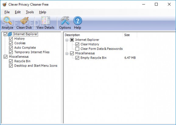 Clever Privacy Cleaner Free screenshot