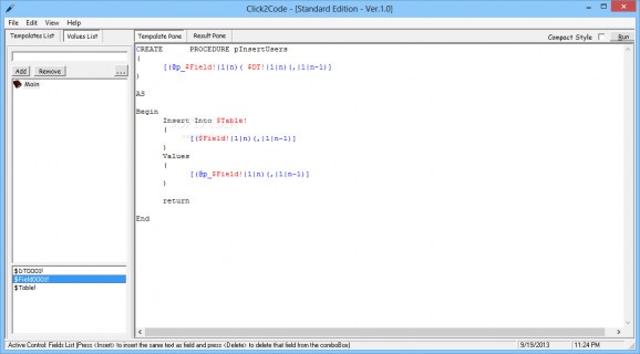 Click2Code Standard Edition screenshot