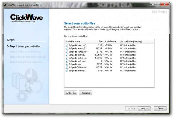 ClickWave Audio-File Converter screenshot