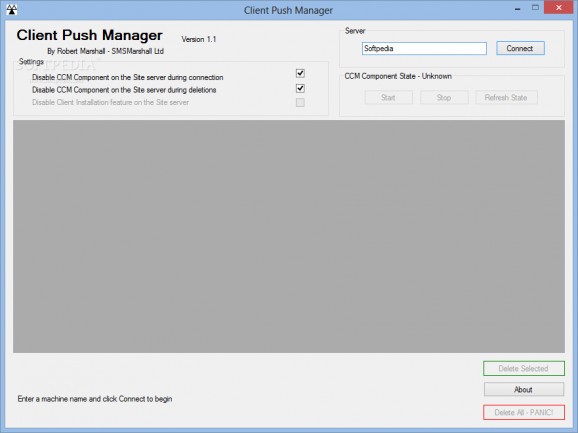 Client Push Manager screenshot