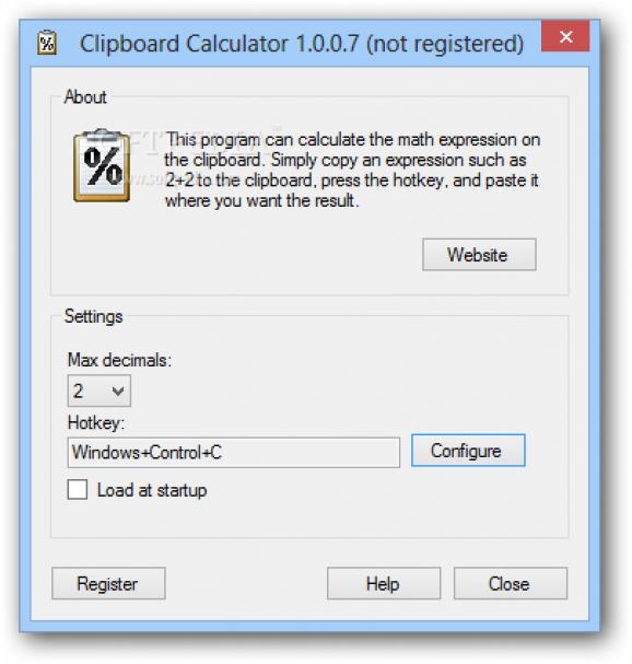 Clipboard Calculator screenshot