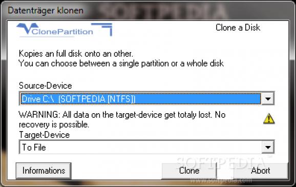 ClonePartition screenshot
